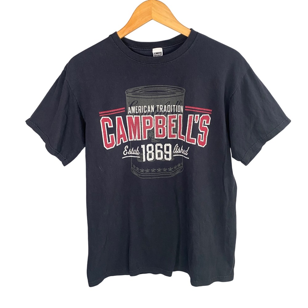 Campbell's Graphic T-Shirt Mens Medium American Tradition Soup Can Logo Pop Art